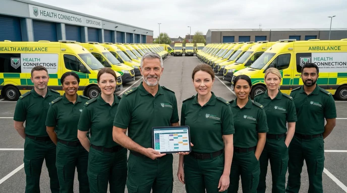 Clinical team reviewing documents