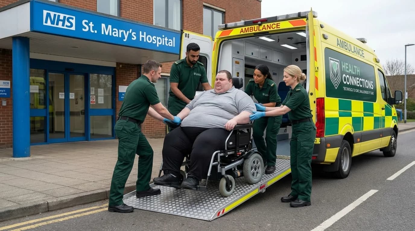 Bariatric patient transport vehicle interior